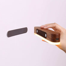 Загрузить изображение в средство просмотра галереи, Magnetic Minimalist Remote Control Wooden Clock Lamp Solid Wood Night Light