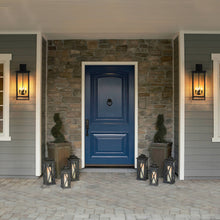 Cargar imagen en el visor de la galería, Black Porch Wall Light Outdoor Lantern Wall Light 4 Lights