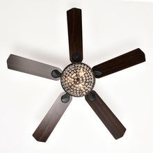 Load image into Gallery viewer, 52" Luxury Crystal Ceiling Fan Light Traditional Matte Black Ceiling Fan Reversible 3-speed Ceiling Fan, 1H/2H/4H/8H Timer