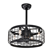 Charger l'image dans la galerie, 20.24" Caged Ceiling Fan with  Remote Control,Timer, 3 Speeds Indoor Ceiling Fan (No include Bulbs)