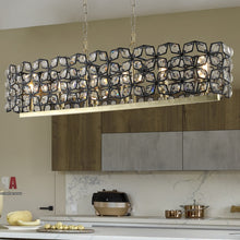 Carregar imagem no visualizador da galeria, 39.4" Modern Champagne Gold Oval Crystal ceiling chandelier  Luxury Home Decor Light Fixture