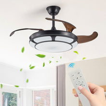 Cargar imagen en el visor de la galería, Modern Minimalist Invisible Ceiling Fan Light - Retractable Fan With LED Fixtures