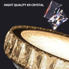 Load image into Gallery viewer, 19.7" Stylish Simple Crystal Ceiling Light Modern Bedroom Dimmable Ceiling Light