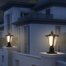 Load image into Gallery viewer, 2 Pack Dimmable LED Solar Pillar Light Garden Path Light Outdoor Light