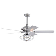Load image into Gallery viewer, 52" Dual Wood 5-Blade Crystal Ceiling Fan with Remote
