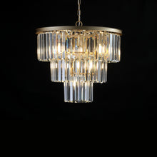 Load image into Gallery viewer, 19.7" Luxury K9 Crystal Chandelier Modern Gold Chain Chandelier 4 Tier Crystal Chandelier