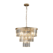 Load image into Gallery viewer, 19.7" Luxury K9 Crystal Chandelier Modern Gold Chain Chandelier 4 Tier Crystal Chandelier