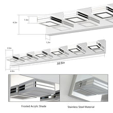 Carregar imagem no visualizador da galeria, 39" LED Modern Chrome Vanity Light 6 Light Acrylic Bathroom Mirror Light