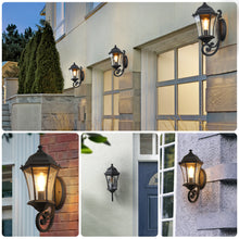 Cargar imagen en el visor de la galería, Outdoor Waterproof Glass Retro Light Sensing Wall Lamp Outdoor Lighting Decoration