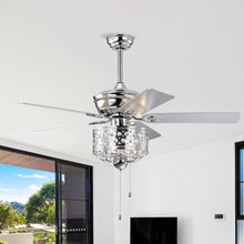 Загрузить изображение в средство просмотра галереи, 52-inch Indoor Ceiling Fan with Pull Chain, Reversible AC motors , Pull Chain--Chrome (No Include Bulb)