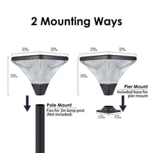 Load image into Gallery viewer, 38.50" Remote Control LED Solar Street Light with Base Garden Light Dimmable