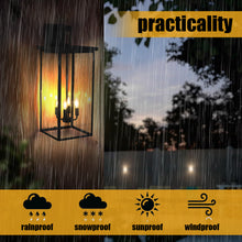 Cargar imagen en el visor de la galería, Black Porch Wall Light Outdoor Lantern Wall Light 4 Lights