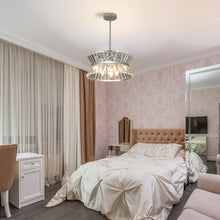 Carregar imagem no visualizador da galeria, 15.7" Living Room Luxury K9 Crystal Chandelier Round Simple Crystal Chandelier Luxury Home Decorative Lighting