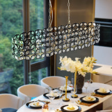 Carregar imagem no visualizador da galeria, 39.4" Modern Champagne Gold Oval Crystal ceiling chandelier  Luxury Home Decor Light Fixture