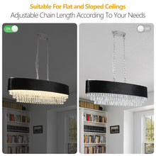 Load image into Gallery viewer, 39.4" Luxury K9 Crystal Chandelier Living Room Crystal Chandelier Chain Chandelier Luxury Home Decorative Lighting
