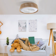 Load image into Gallery viewer, 21" Bohemian Style LED Dimmable Ceiling Light With Built-In Fan - Remote Control