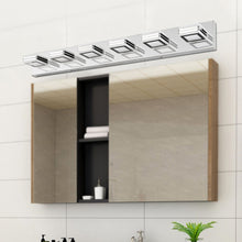 Carregar imagem no visualizador da galeria, 39" LED Modern Chrome Vanity Light 6 Light Acrylic Bathroom Mirror Light