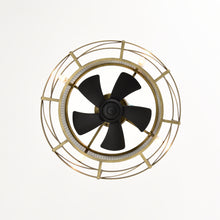 Load image into Gallery viewer, 20'' Small size ceiling fan with kit ,5 ABS blades Antique brown decorate ceiling fan light with Remote control for bedroom