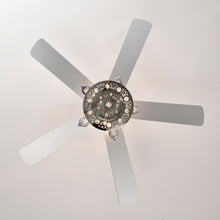 Load image into Gallery viewer, 52" Double Crystal Shade Crystal Ceiling Fan Light Vintage Chandelier Reversible 3-speed Silent Ceiling Fan