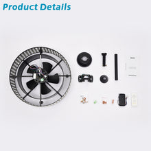 Load image into Gallery viewer, 20.67" Crystal Ceiling Fan AC Motor, Black Enclosed Ceiling Fan with Light and Remote, Reversible 3 Speeds, 1/2/4 Timing (No Bulbs Included)--Matte Black