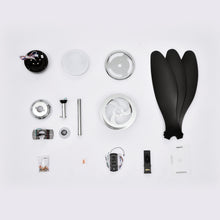 Load image into Gallery viewer, 52'' ABS Blades Ceiling Fan with Lights and DC Remote, DC Motor Modern Ceiling Fan with 3 ABS Fan Blades & 2 Down Rods, Indoor Ceiling Fan with Light