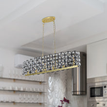 Carregar imagem no visualizador da galeria, 39.4" Modern Champagne Gold Oval Crystal ceiling chandelier  Luxury Home Decor Light Fixture