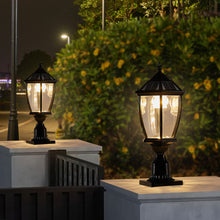 Cargar imagen en el visor de la galería, Dimmable LED Solar Pillar Light Garden Path Light Outdoor Lighting