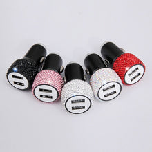 Cargar imagen en el visor de la galería, USB Fast-charged Diamond Car Charger