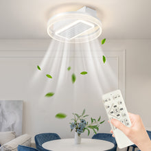 Charger l&#39;image dans la galerie, 19.7&quot; Dimmable LED Bladeless Fan Light White Simple Ceiling Light
