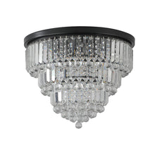 Load image into Gallery viewer, 19.7&quot; Luxury Crystal Chandelier Modern Style Crystal Light Black Crystal Ceiling Light
