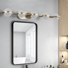 Load image into Gallery viewer, 43.3&quot; Modern Bathroom Gold Mirror Light Wall Mounted Vanity Light Globe 6 Lights
