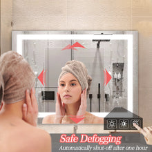 Load image into Gallery viewer, 48x 36&quot; LED Bathroom Mirror Light Anti-fog and Dimmable LED Vanity Mirror Light
