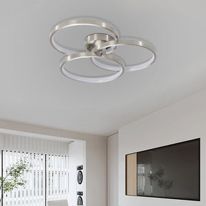 19.69" Modern Three-Ring Ceiling Light Ring Chandelier