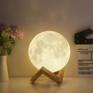 Creative Hand Painted Moon Lamp LED Night Light DIY Graffiti Planet Lamp