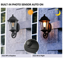 Load image into Gallery viewer, Outdoor Waterproof Glass Retro Light Sensing Wall Lamp Outdoor Lighting Decoration
