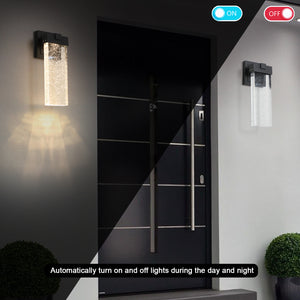 2 Pack Outdoor Waterproof Clear LED Crystal Wall Light Nordic Style Wall Light Crystal Spotlight