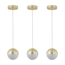 Load image into Gallery viewer, Simple Linear Chandelier Modern Gold LED Spherical Chandelier Dimmable
