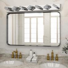 Load image into Gallery viewer, 45.3&quot; LED Modern Chrome Vanity Light Bathroom Acrylic Mirror Front Light Rectangular 7 Lights
