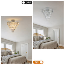 Load image into Gallery viewer, 19.7&quot; Chrome Luxury Crystal Chandelier Round K9 Crystal Light Luxury Home Decor Lighting
