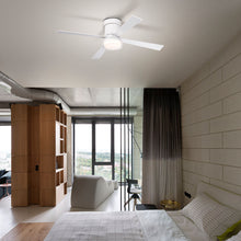 Cargar imagen en el visor de la galería, 48&quot; Matte White Simple Ceiling Fan Light Ultra-thin Ceiling Fan Dimmable
