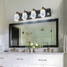 Load image into Gallery viewer, 24.8&quot; LED Dressing Table Crystal Wall Light Modern Bathroom Mirror Front Light 4 Lights
