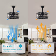 Load image into Gallery viewer, 20&#39;&#39; Industrial 5-Blade Ceiling Fan with Remote Control ,5 Abs Blades Small Size Ceiling Fan
