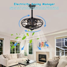 Load image into Gallery viewer, 18.1&quot; Caged Ceiling Fan with  Remote Control,Timer, 3 Speeds Indoor Ceiling Fan
