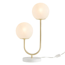 Load image into Gallery viewer, Metal 2-Light Globe Table Lamp
