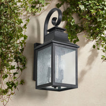 Load image into Gallery viewer, 1 Pack Black Traditional Outdoor Wall Light Vintage Glass Wall Light
