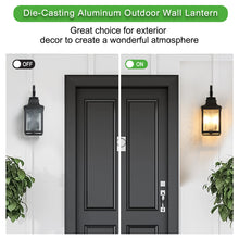 Load image into Gallery viewer, 1 Pack Black Traditional Outdoor Wall Light Vintage Glass Wall Light
