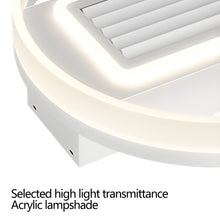 Charger l&#39;image dans la galerie, 19.7&quot; Dimmable LED Bladeless Fan Light White Simple Ceiling Light
