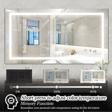 Load image into Gallery viewer, 60x32&quot; LED Bathroom Mirror Light Anti-fog and Dimmable LED Vanity Mirror Light
