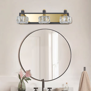 19.7” Luxury Modern Crystal Vanity Light Bathroom Mirror Light LED 3-Light Wall Lighting Fixture