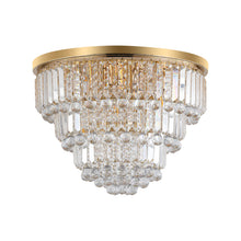 Lade das Bild in den Galerie-Viewer, 19.7&quot; Luxury Crystal Chandelier Modern Style Crystal Light Gold Crystal Ceiling Light
